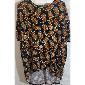 LuLaRoe women’s paisley tunic large colorful rainbow floral Rare Geometric A